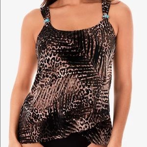 MiracleSuit Tigris Dazzle Animal Print Tankini Top